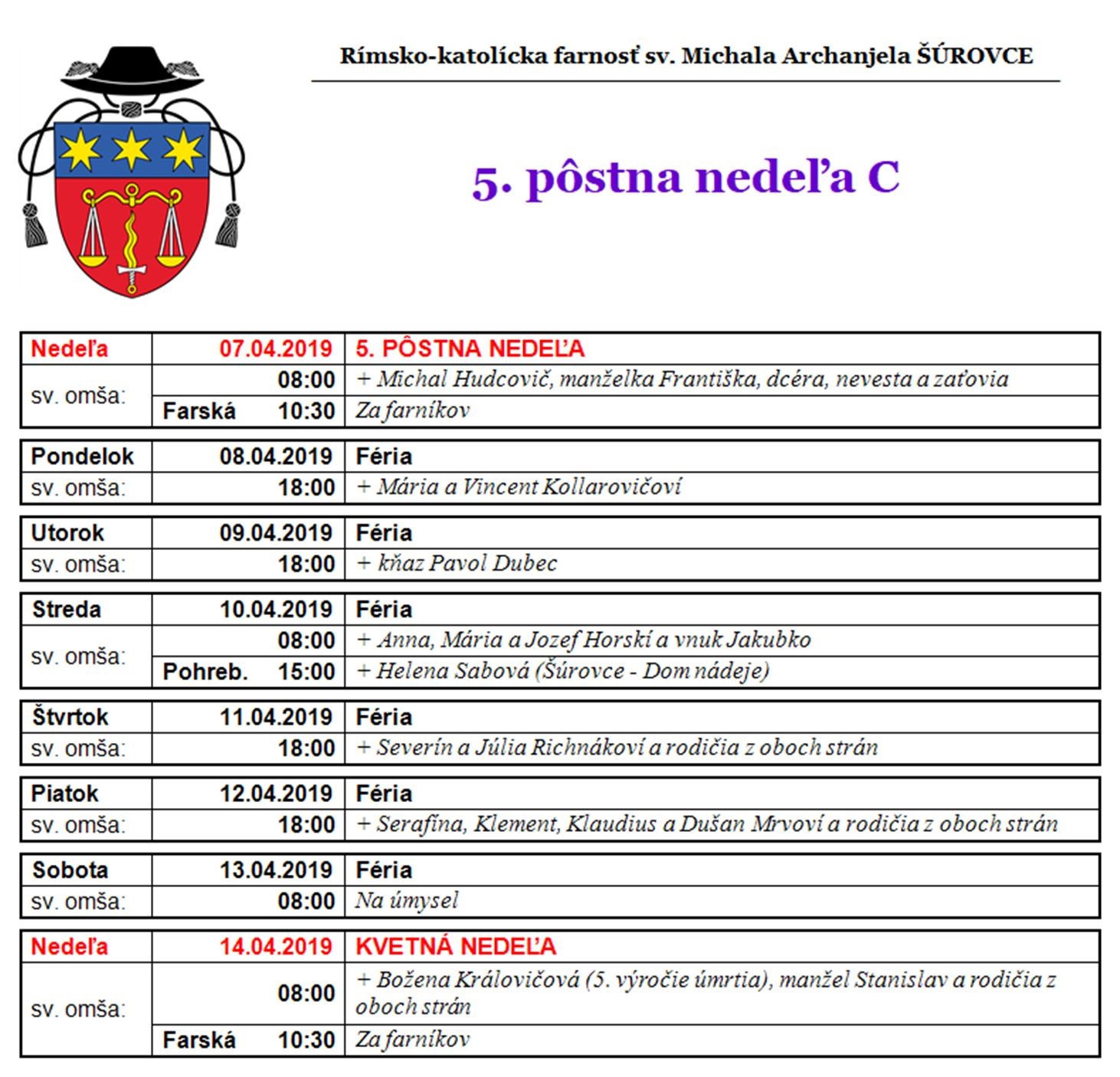 5. pôstna C