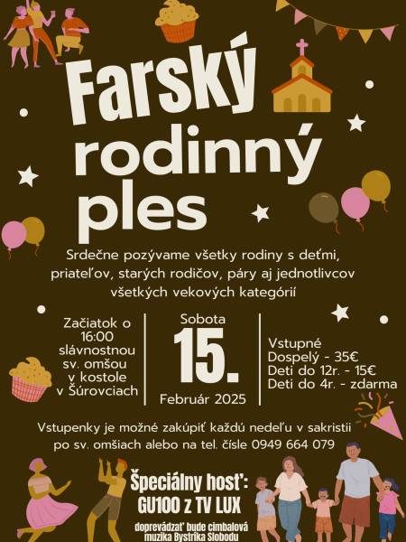 Farský rodinný ples 2025 - pozvanie